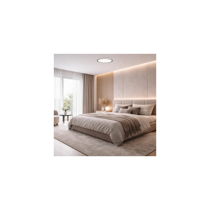 LED griestu gaismeklis 36W 220-240V IP20 melns/balts | Elektriķis