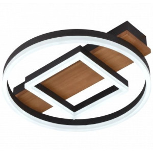LED griestu gaismeklis 46W melns/koksne IP20 430x400x80mm | Elektriķis