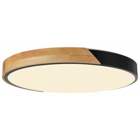 LED griestu gaismeklis 48W melns/koksne dimmable IP20 | Elektriķis