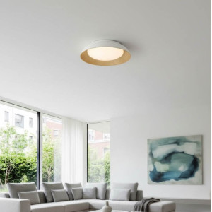 LED griestu gaismeklis 24W IP20 510x115 mm balts/koka | Elektriķis