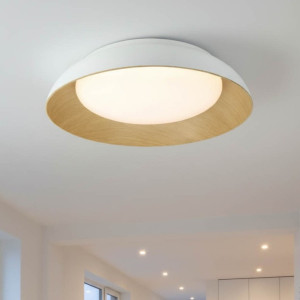 LED griestu gaismeklis 24W IP20 510x115 mm balts/koka | Elektriķis