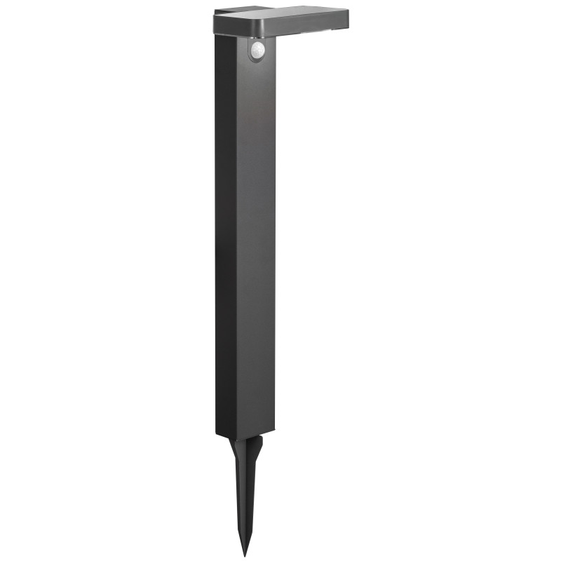 LED lampa ar saules baterijām 9W PIR sensors IP54 | Elektriķis