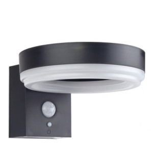 LED sienas lampa ar saules bateriju 6W PIR sensors IP44 | Elektriķis