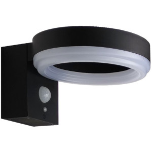 LED sienas lampa ar saules bateriju 6W PIR sensors IP44 | Elektriķis
