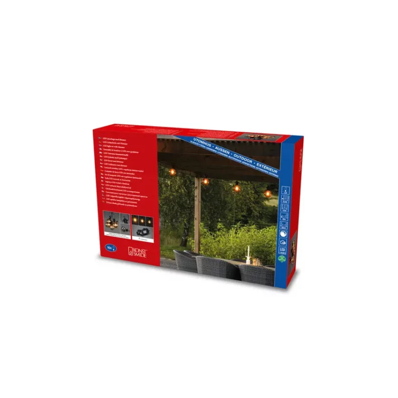 LED āra virtene Konstsmide Smoky Amber 4.5m 10LED | Elektriķis