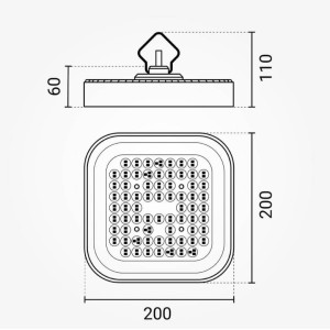 LED gaismeklis HB100-B1 100W 4500K IP65 | Elektriķis