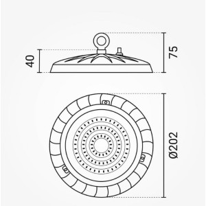 LED gaismeklis Optonica HB50-A8 50W 5000Lm IP65 | Elektriķis