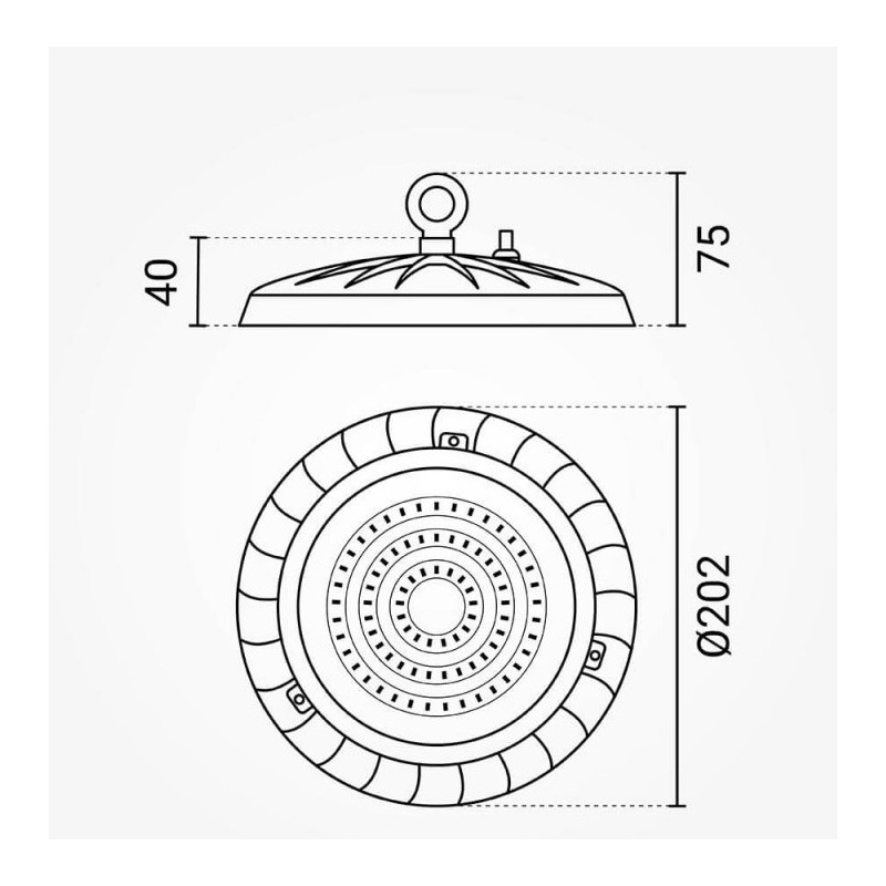 LED gaismeklis Optonica HB50-A8 50W 5000Lm IP65 | Elektriķis