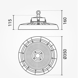 LED UFO gaismeklis 200W, 30000lm, IP65, 90° leņķis | Elektriķis