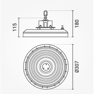 LED gaismeklis 100W 180Lm/W IP65 6000K | Elektriķis