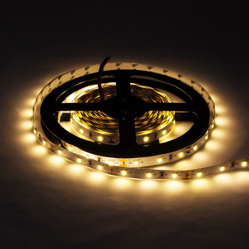 LED lampiņu lenta Optonica ST2835-A1 4.8W/m 12V silta gaisma | Elektriķis