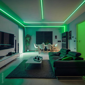 LED S-lentes gaismeklis 7.2W/m 12V zaļā gaisma | Elektriķis