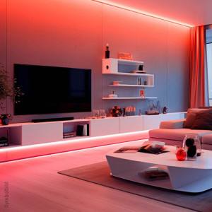 LED lentveida gaismeklis 14.4W/m 12V sarkans Pro | Elektriķis