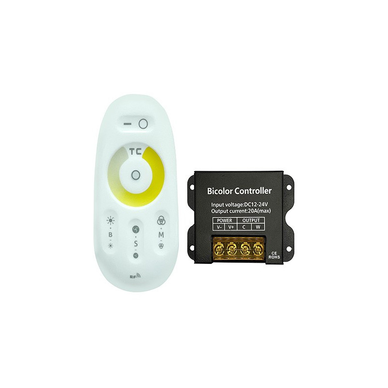 LED CCT kontrolieris Optonica 12-24V 10A ar RF pulti | Elektriķis