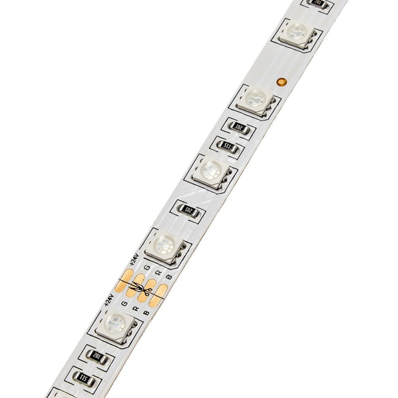 LED lentes gaismeklis Optonica ST5050-A1 14.4W/m 24V RGB | Elektriķis