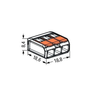 Vadu savienotājs 3x0.2-4mm² 32A 450V caurspīdīgs | Elektriķis