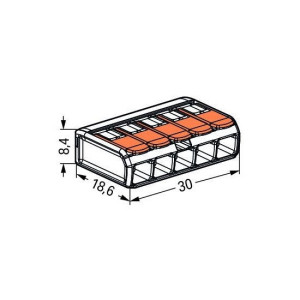 Vadu savienotājs 5x0.2-4mm² 32A 450V caurspīdīgs | Elektriķis