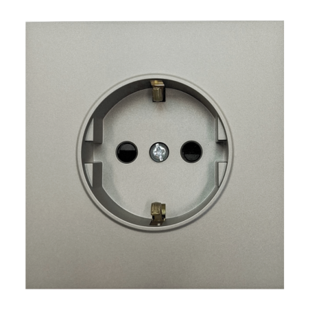 Socket BORA with grounding, champagne grey, IP20