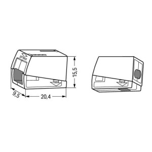Apgaismojuma klemme 2+1 polu 2,5mm² 24A 400V | Elektriķis