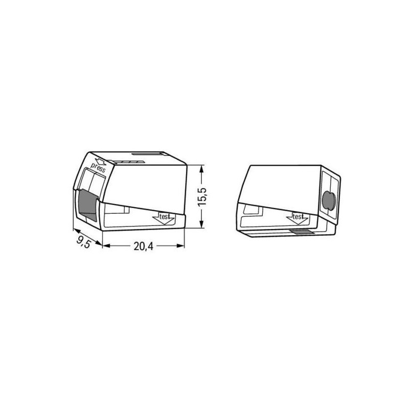 Apgaismojuma klemme 2+1 polu 2,5mm² 24A 400V | Elektriķis