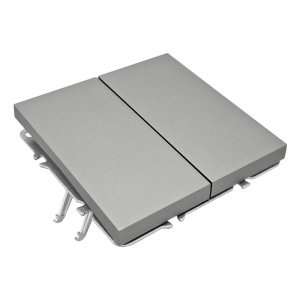 Two-button champagne grey switch BORA IP20, Electrician