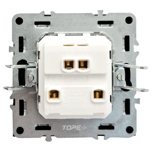Divu taustiņu kremkrāsas slēdzis BORA IP20 | Elektriķis