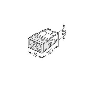 Vadu savienotājs 2x0.5-2.5mm² 24A balts | Elektriķis