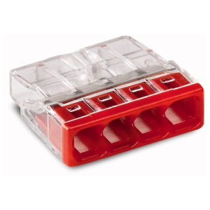 Vadu savienotājs 4x0.5-2.5mm² 24A sarkans | Elektriķis