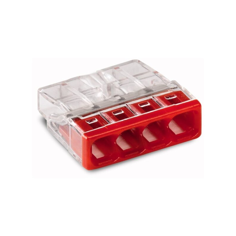 Vadu savienotājs 4x0.5-2.5mm² 24A sarkans | Elektriķis