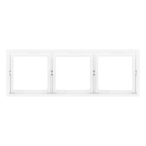 BORA frame 3-slot white, IP20, plastic