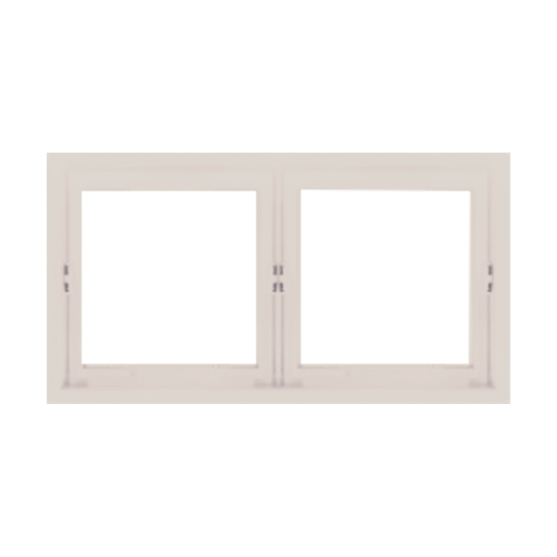 Frame BORA 2-gang cream color IP20 2 modules