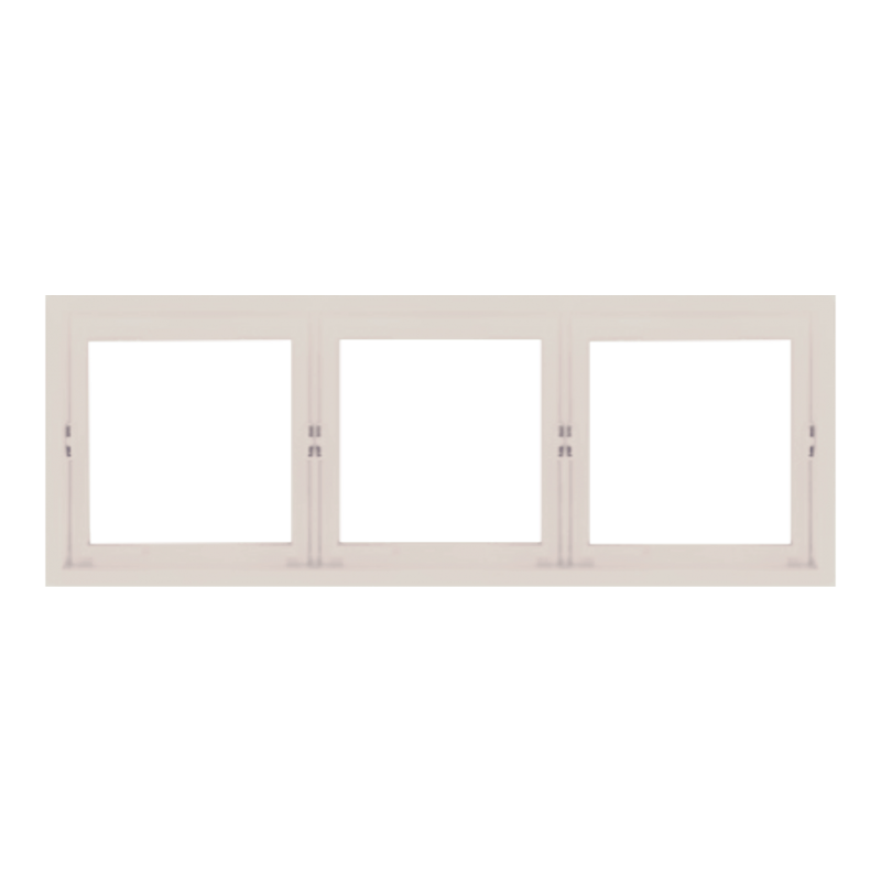 BORA frame, 3-slot, cream color, IP20, aesthetic
