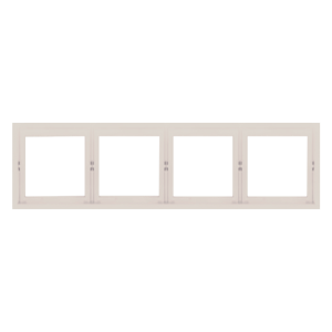Frame BORA 4-slot cream color IP20 | Elektriķis