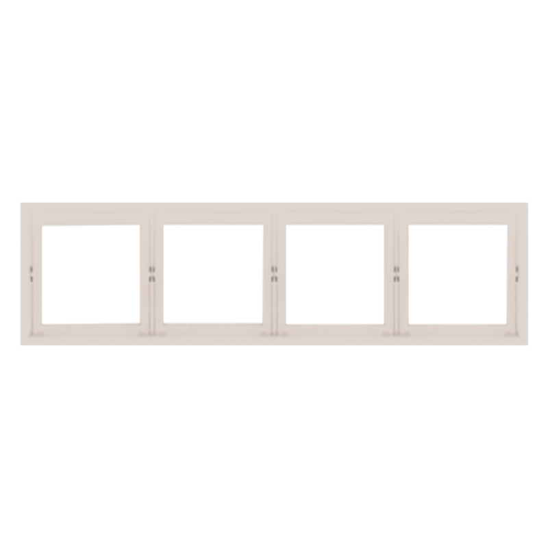 Frame BORA 4-slot cream color IP20 | Elektriķis