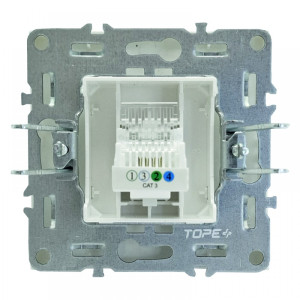 Datora kontaktligzda BORA bez rāmi balta, RJ45, IP20 | Elektriķis