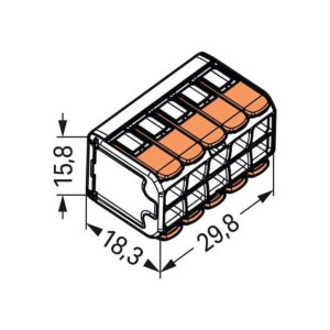 Vadu savienotājs 10x0.2-4mm² 32A 450V caurspīdīgs | Elektriķis