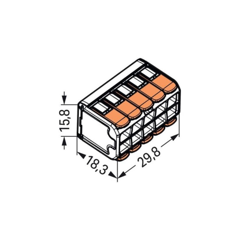 Vadu savienotājs 10x0.2-4mm² 32A 450V caurspīdīgs | Elektriķis