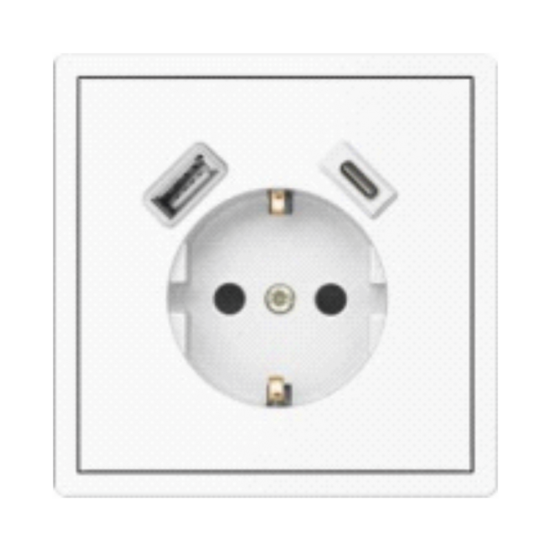 Rozete ar sazemējumu BORA + USB-A + USB-C 230V | Elektriķis