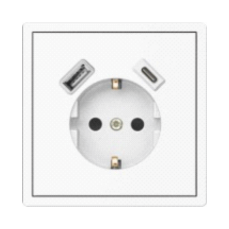 Rozete ar sazemējumu BORA + USB-A + USB-C 230V | Elektriķis