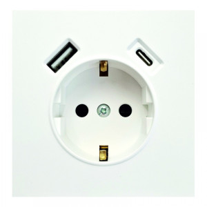 Rozete ar sazemējumu BORA + USB-A + USB-C 230V | Elektriķis