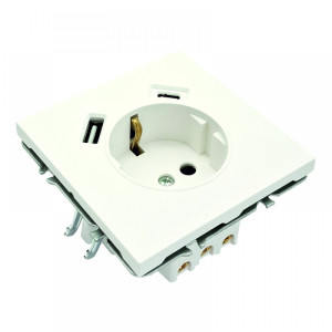 Rozete ar sazemējumu BORA + USB-A + USB-C 230V | Elektriķis