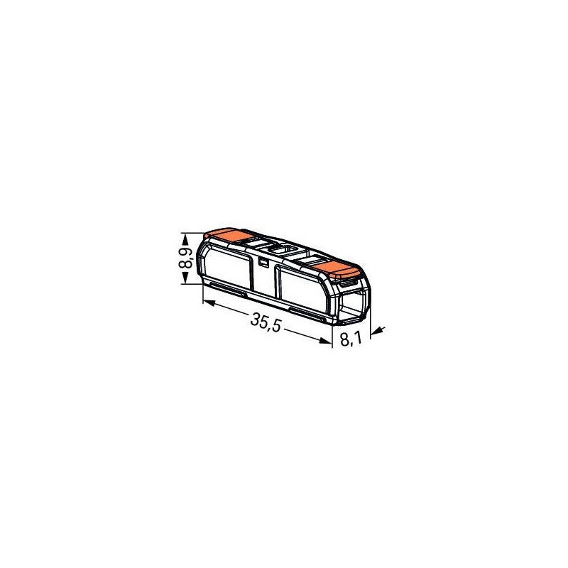 Vadu savienotājs 2x0.2-4mm² 32A 450V caurspīdīgs | Elektriķis