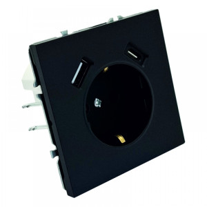 Rozete ar sazemējumu BORA + USB-A + USB-C 230V IP20 | Elektriķis