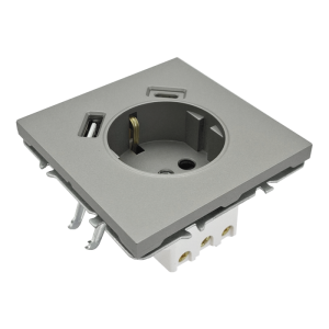 Socket with grounding BORA, USB-A and USB-C, 230V | Elektriķis