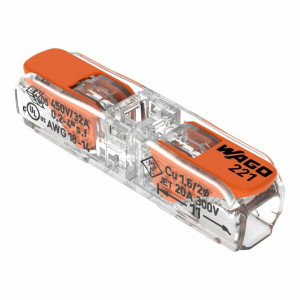 Vadu savienotājs 2x0.2-4mm² 32A 450V caurspīdīgs | Elektriķis