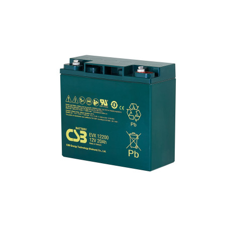 Akumulators 12V 20Ah CSB EVX 12200 AGM cikliskām lietojumprogrammām | Elektriķis