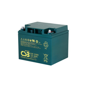 Akumulators 12V 40Ah CSB EVX 12400 AGM bezapkopes | Elektriķis