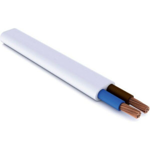 Instalācijas kabelis YDYp 2x1.0mm² balts līdz 500V | Elektriķis