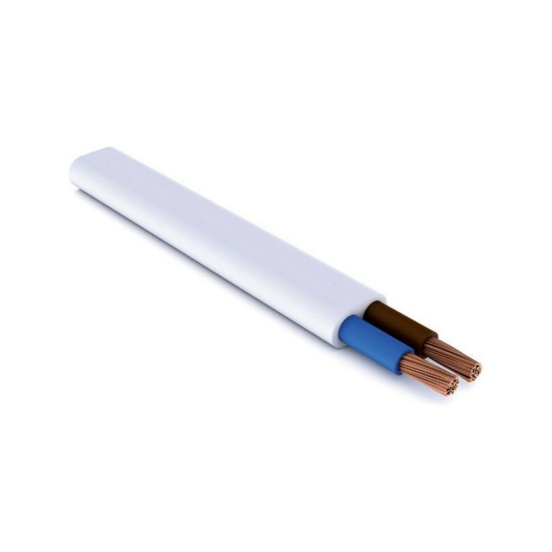 Instalācijas kabelis YDYp 2x1.0mm² balts līdz 500V | Elektriķis