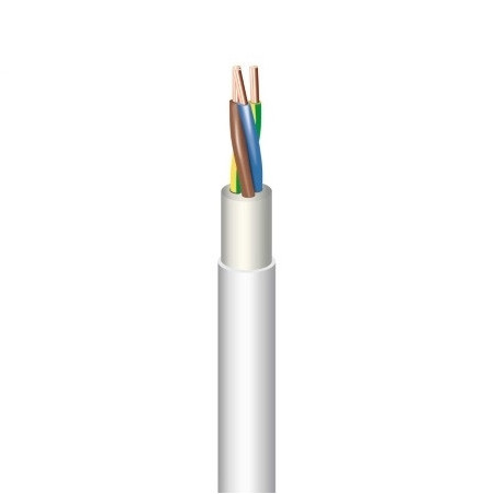 Kabelis NYM-J 3x4mm² balts, 300/500 V | Elektriķis